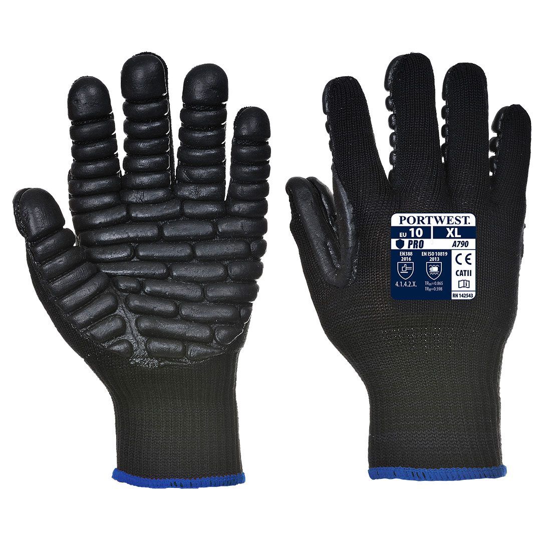 A790BKR.jpg Anti Vibration Glove Black - Image 1