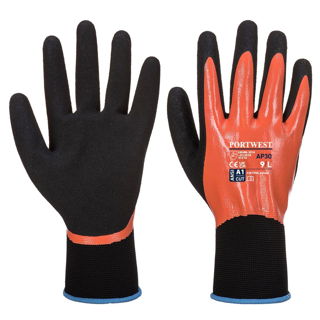 AP30O8R.jpg Dermi Pro Glove Orange/Black - Image 1