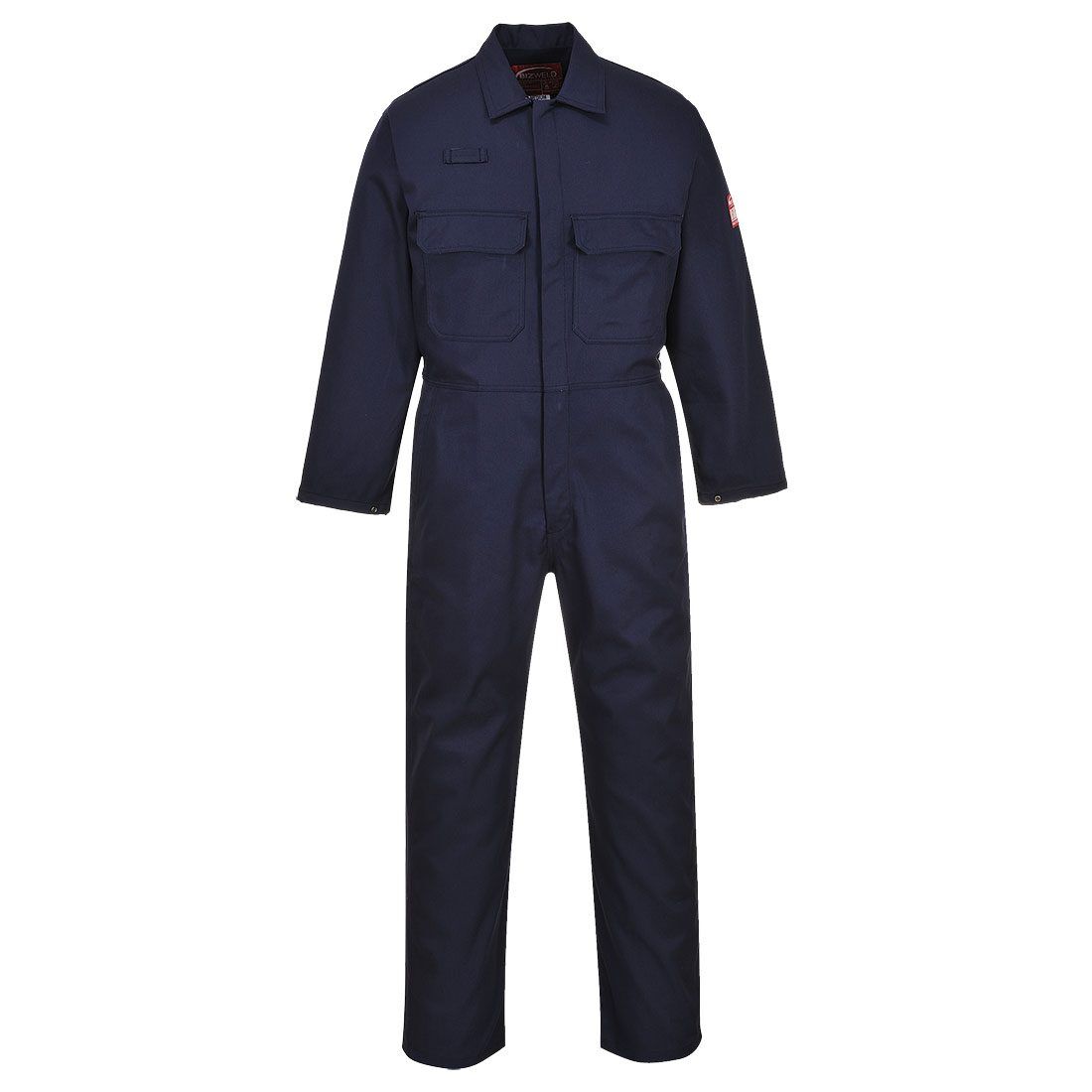 Bizweld "Fire Retardant" Coverall (NAVY) With College Logo - Image 1