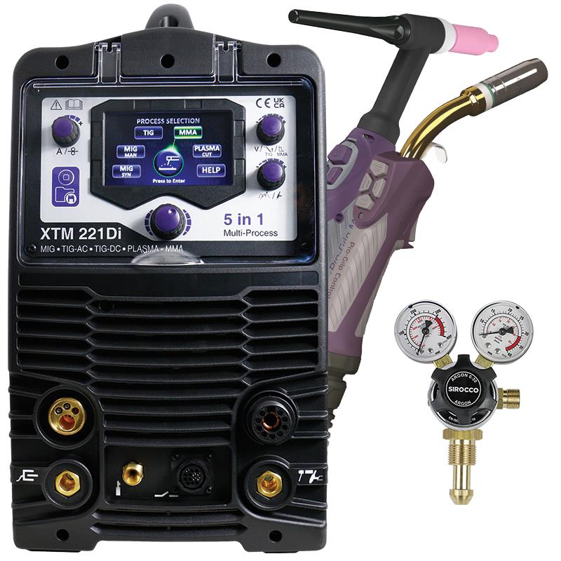 Parweld XTM 221Di MIG Inverter 5-in-1 | MIG, TIG and Plasma | P2 - Image 1